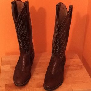 Women’s Tony Lama Leather Cowboy Boots.